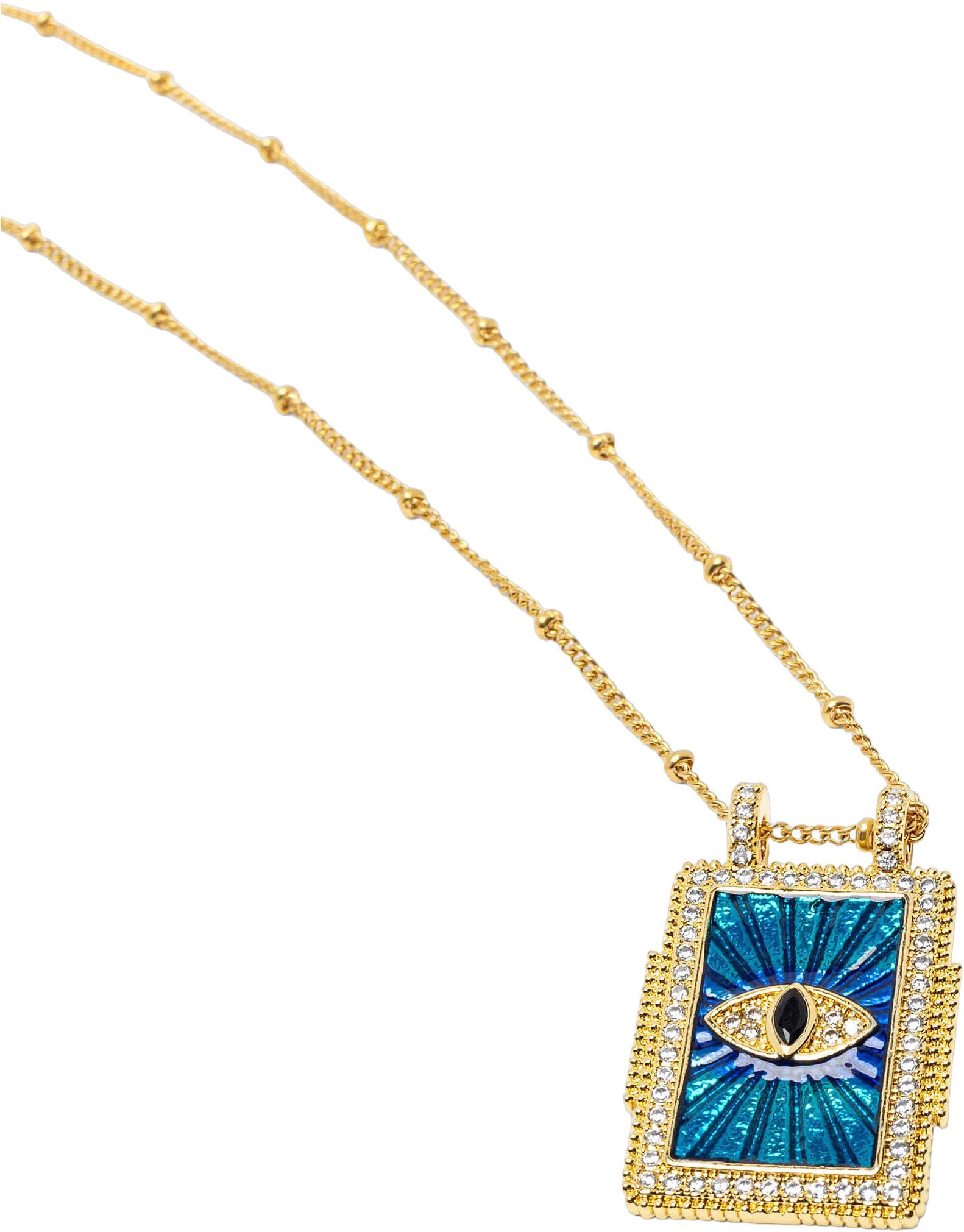 Women's Blue Evil Eye Pendant Necklace