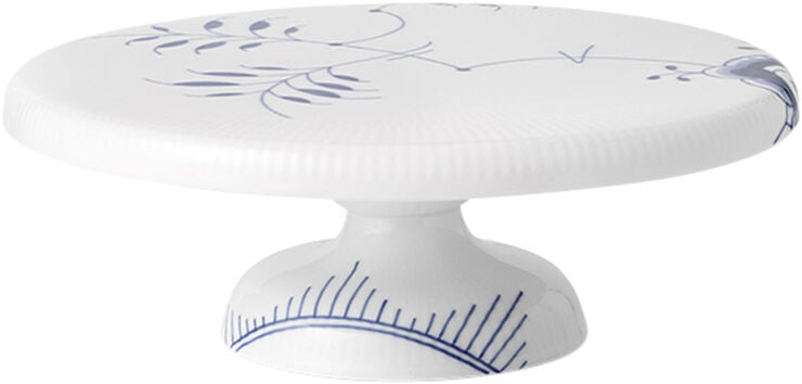 Blå Mega Riflet 29,5 cm Fad på fod