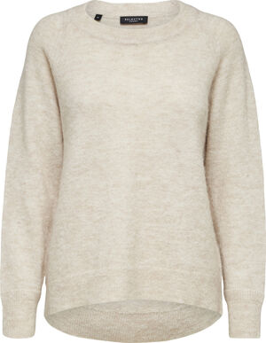 SLFLULU LS ALPACA BLEND KNIT O-NECK NOOS