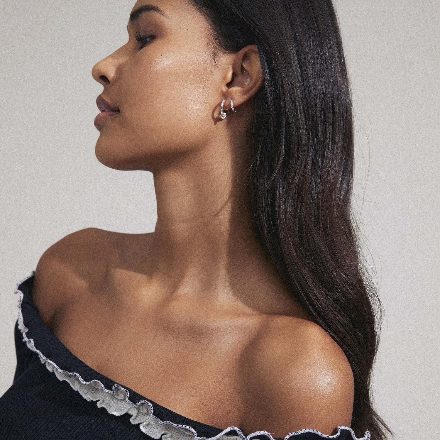 SCOTTIE recycled earrings 2-in-1 set silver-plated