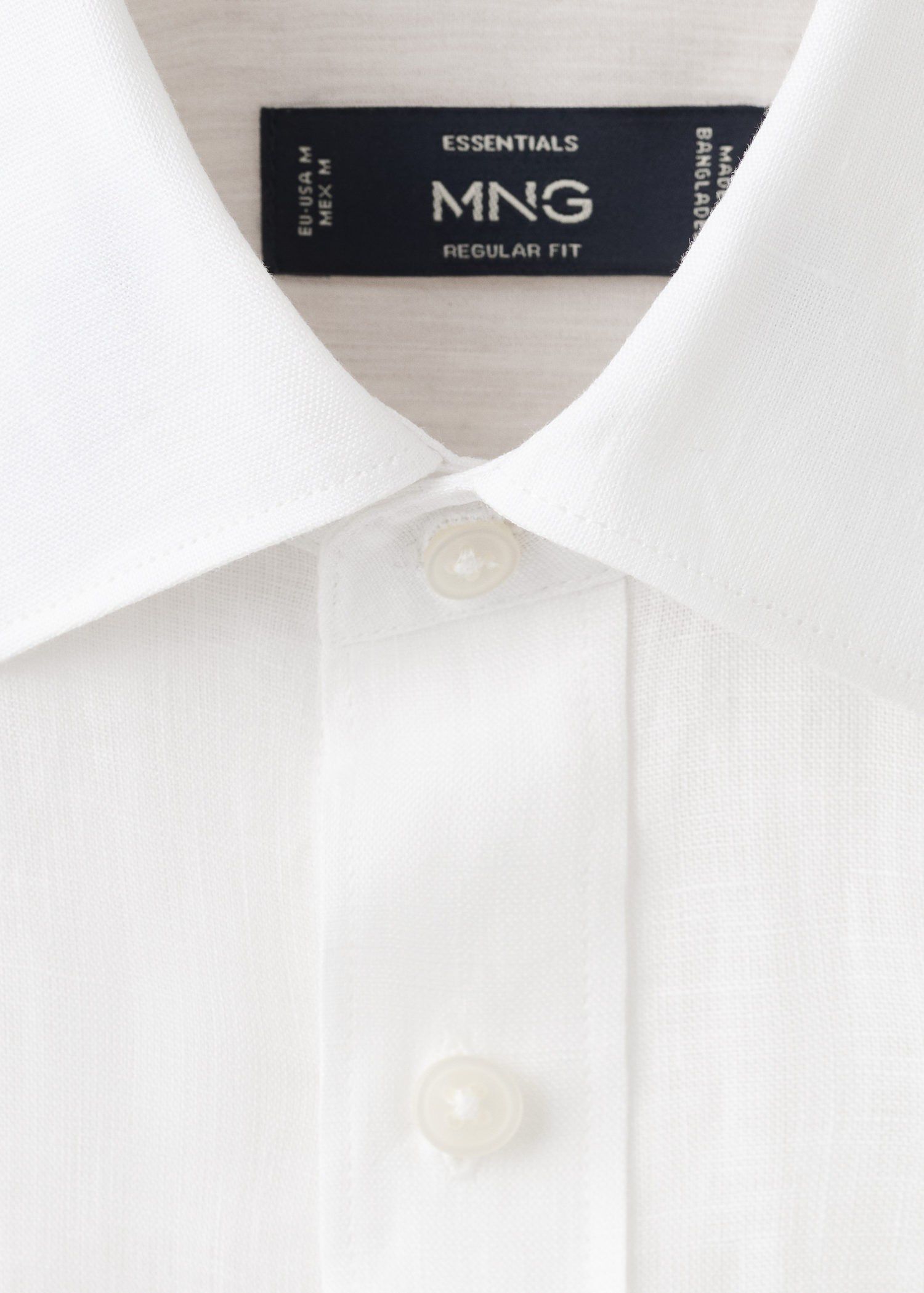 Regular-fit 100% linen shirt