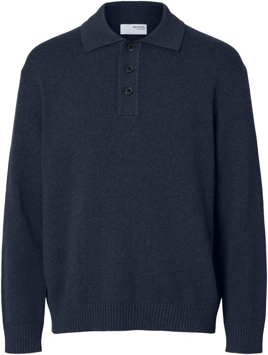 SLHJAKOB LS KNIT RELAXED POLO