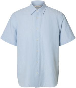 SLHREGCLAY LINENBLEND SS SHIRT CLA