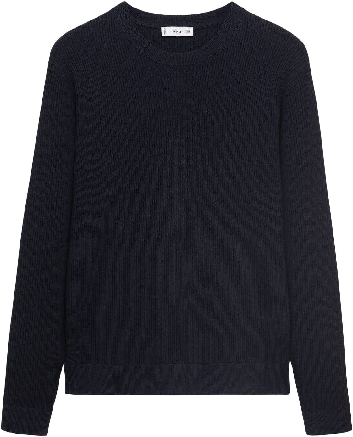 Fine rib-knit cotton sweater