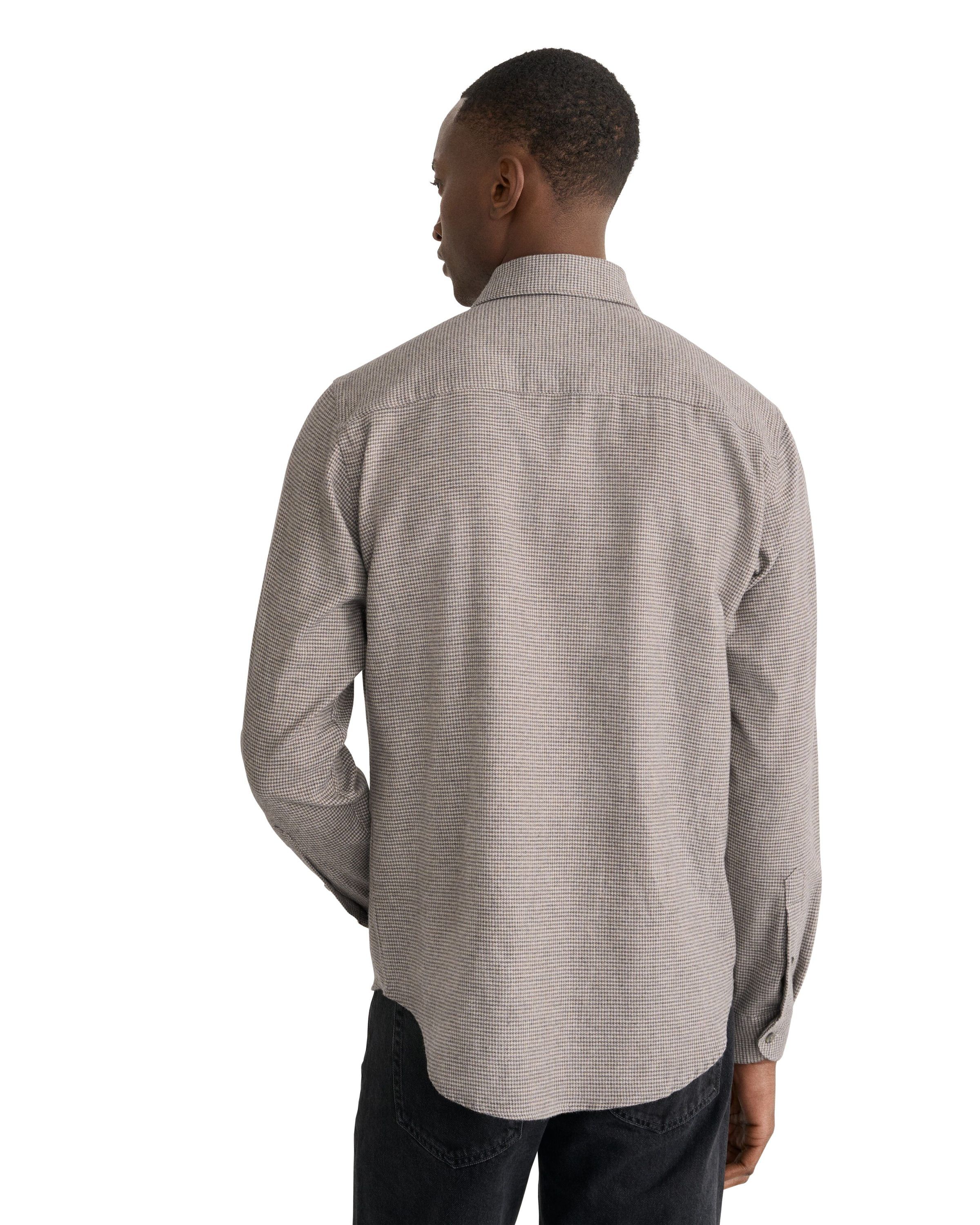 Houndstooth Check Flannel Shirt