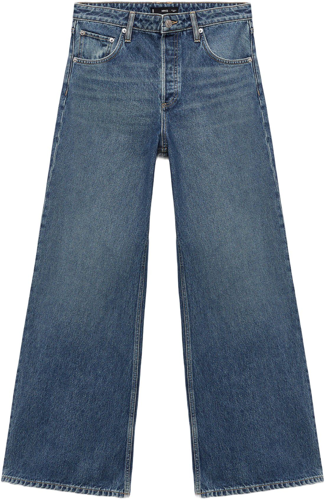 High-waisted wide-leg jeans