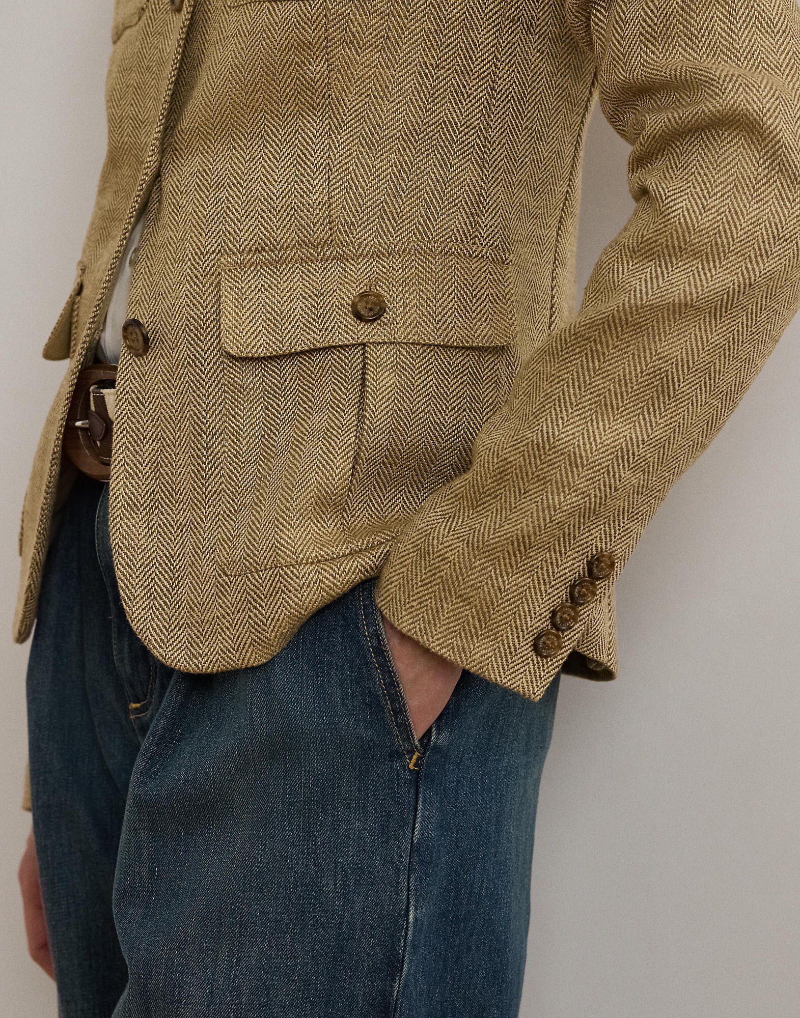 Herringbone Linen Jacket