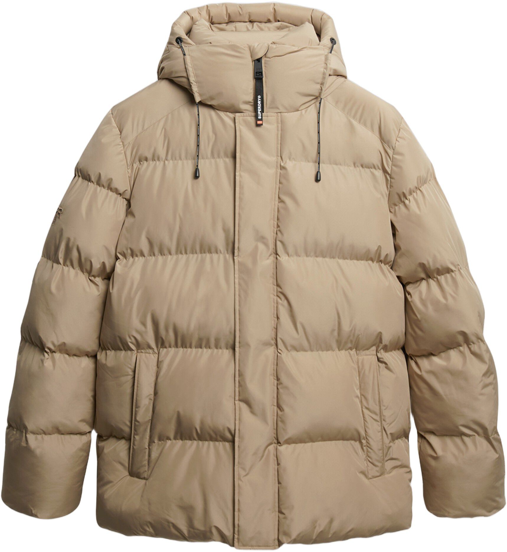 HOODED 5 BAFFLE SPORTS PUFFER