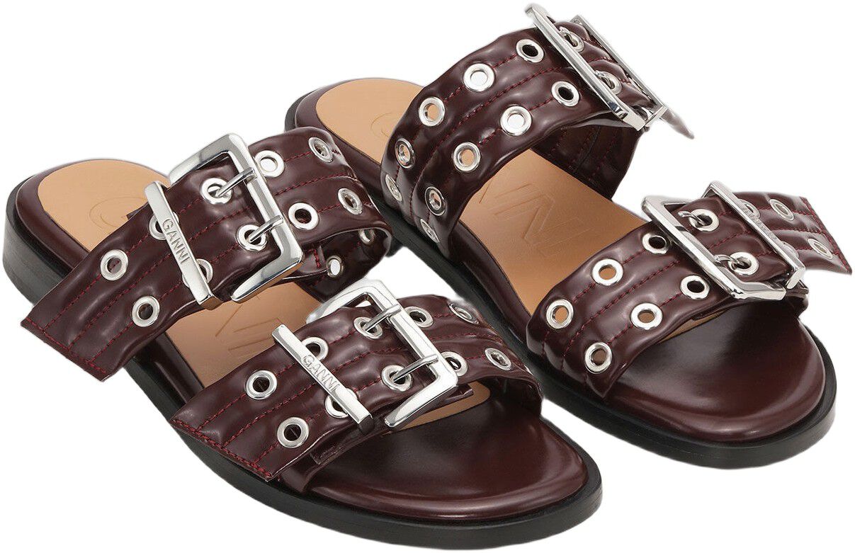 Feminine Buckle Two Strap Sandal Bo