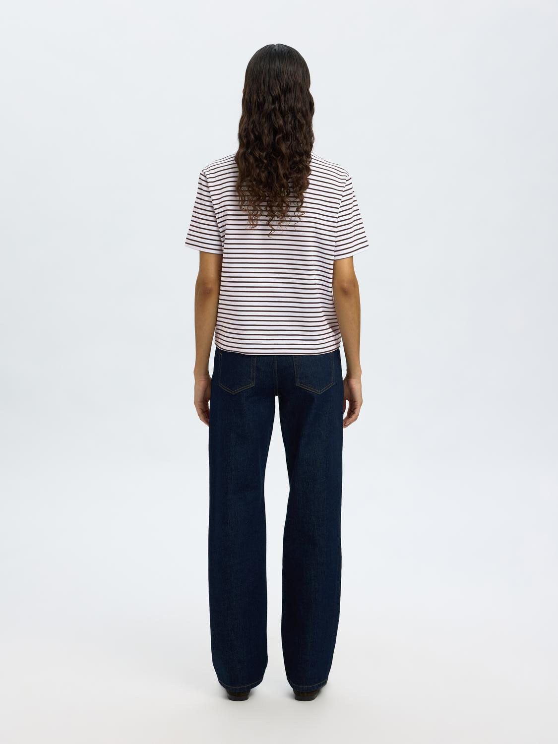 SLFESSENTIAL SS STRIPED BOXY TEE NO