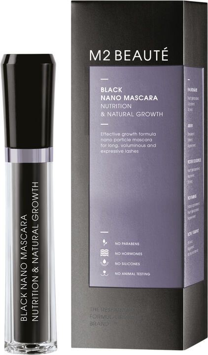 M2 BEAUTÉ Black Nano Mascara Nutrition & Natural Growth