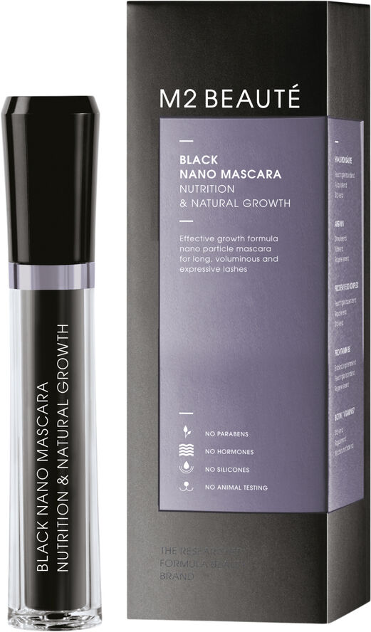 M2 BEAUTÉ Black Nano Mascara Nutrition & Natural Growth