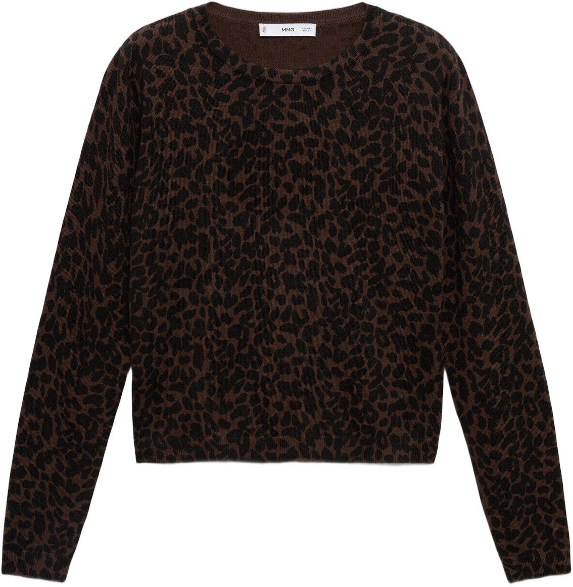 Ribbed leopard-print sweater