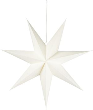 Stjerne t/oph&aelig;ng 7-kantet hvid Stella