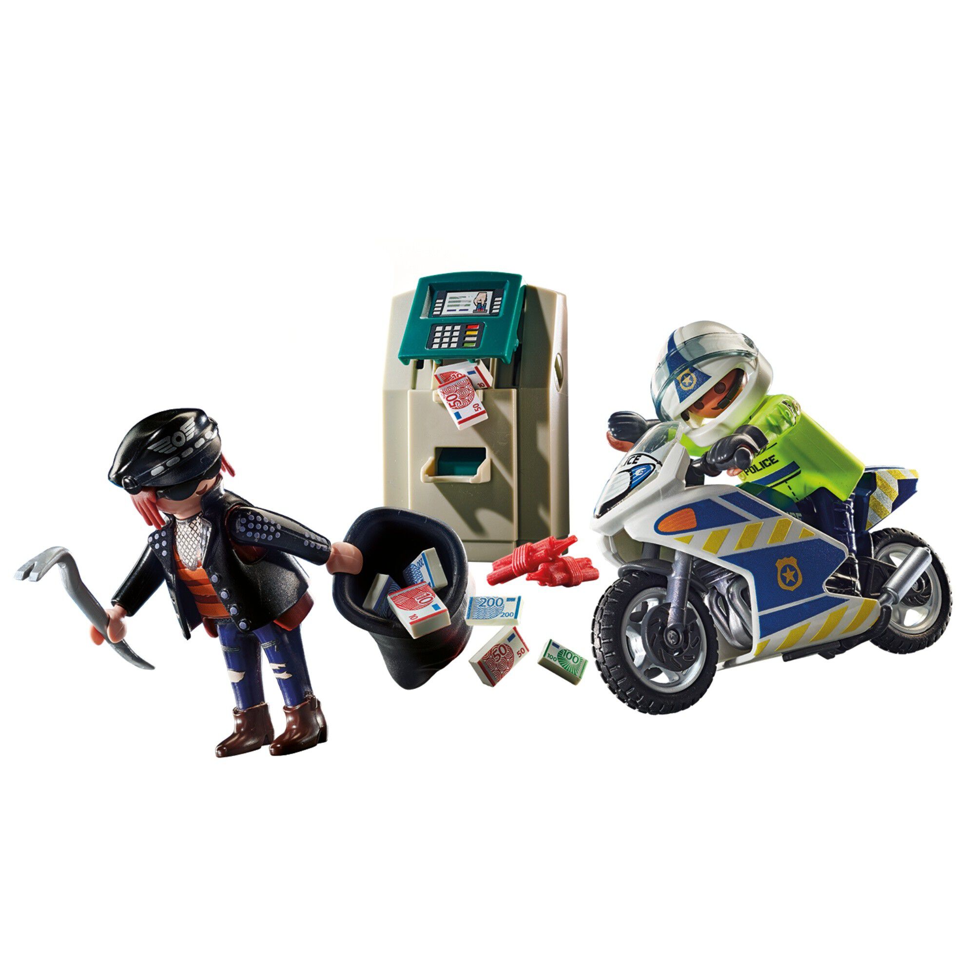 Police motorcycle: pursuit of the money