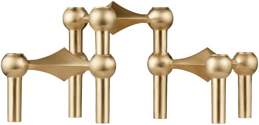Nagel candle holder - brushed brass