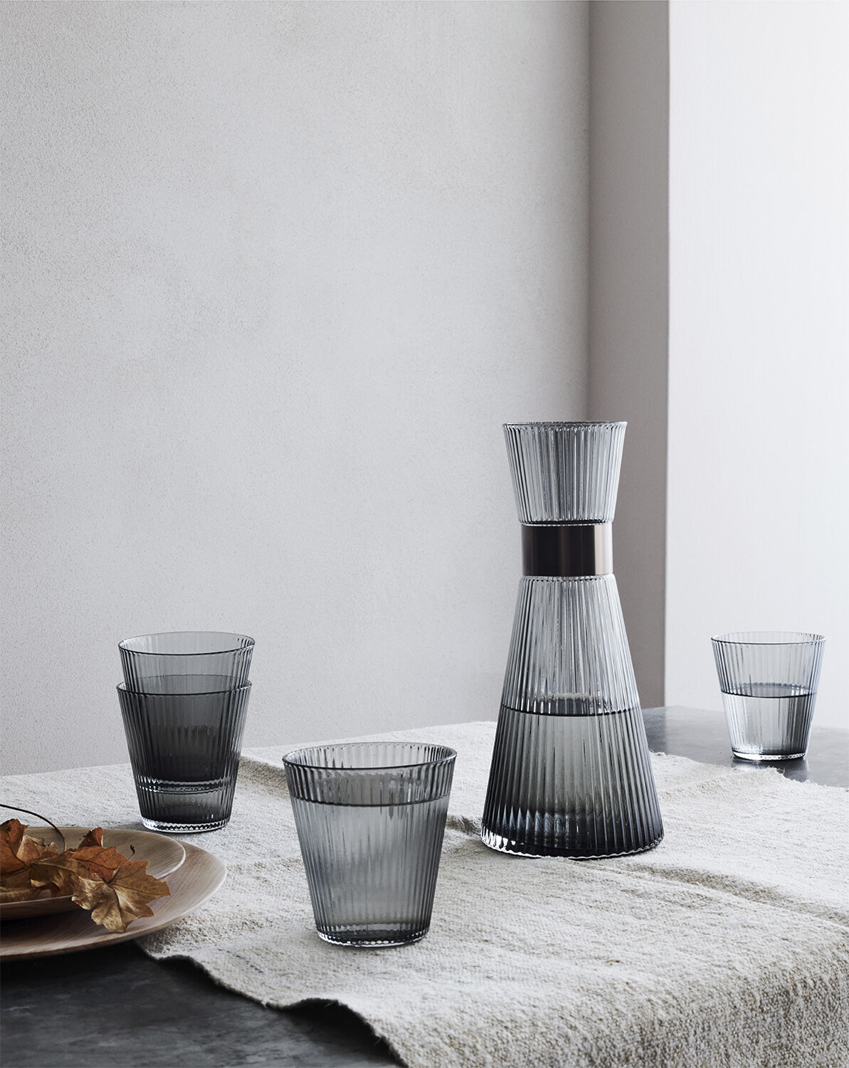 GC Mouthblown Vandglas 26 cl smoke 4 stk.