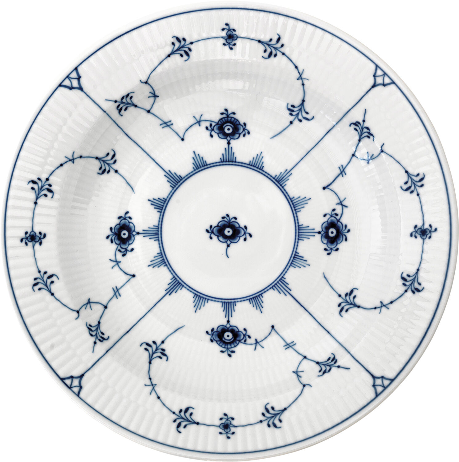 Musselmalet Riflet Dyb tallerken 27 cm