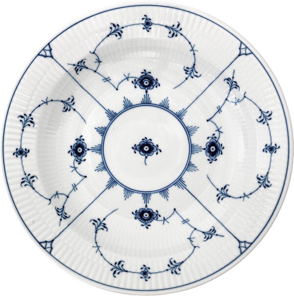 Musselmalet Riflet Dyb tallerken 27 cm