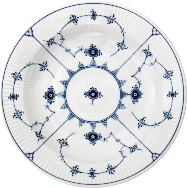 Musselmalet Riflet Dyb tallerken 27 cm