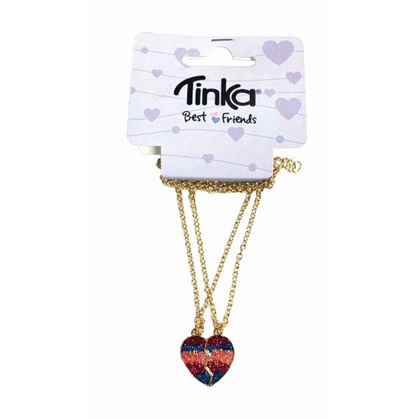 HALSKÆDE 2STK HJERTE TINK