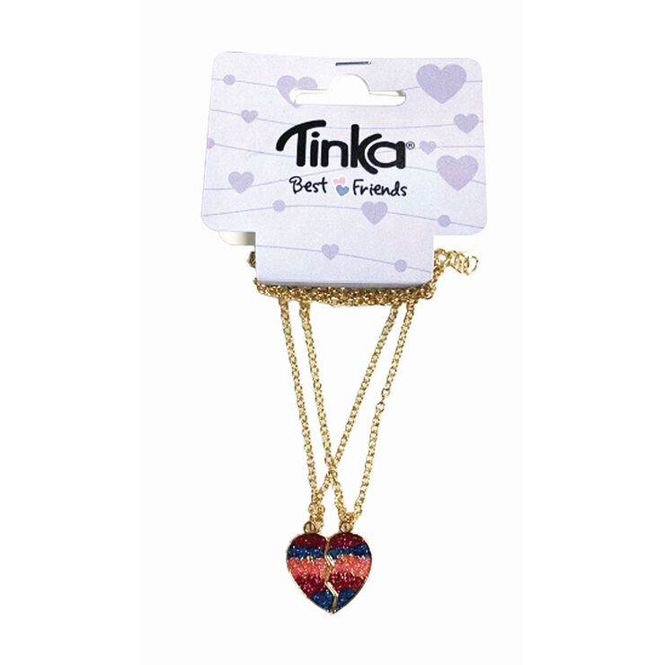 HALSKÆDE 2STK HJERTE TINK