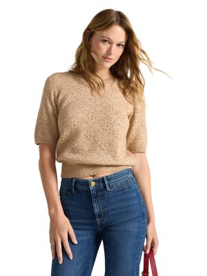 Mjuk, kort&auml;rmad tr&ouml;ja med ett hel