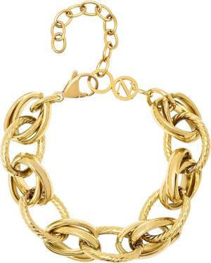Women's Gold Mixed Link Bracelet