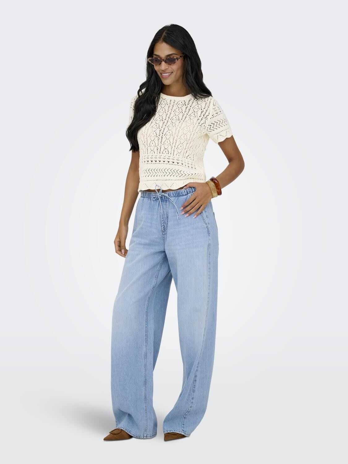 Onlelke Life Ss Structur O-Neck Knt Noos