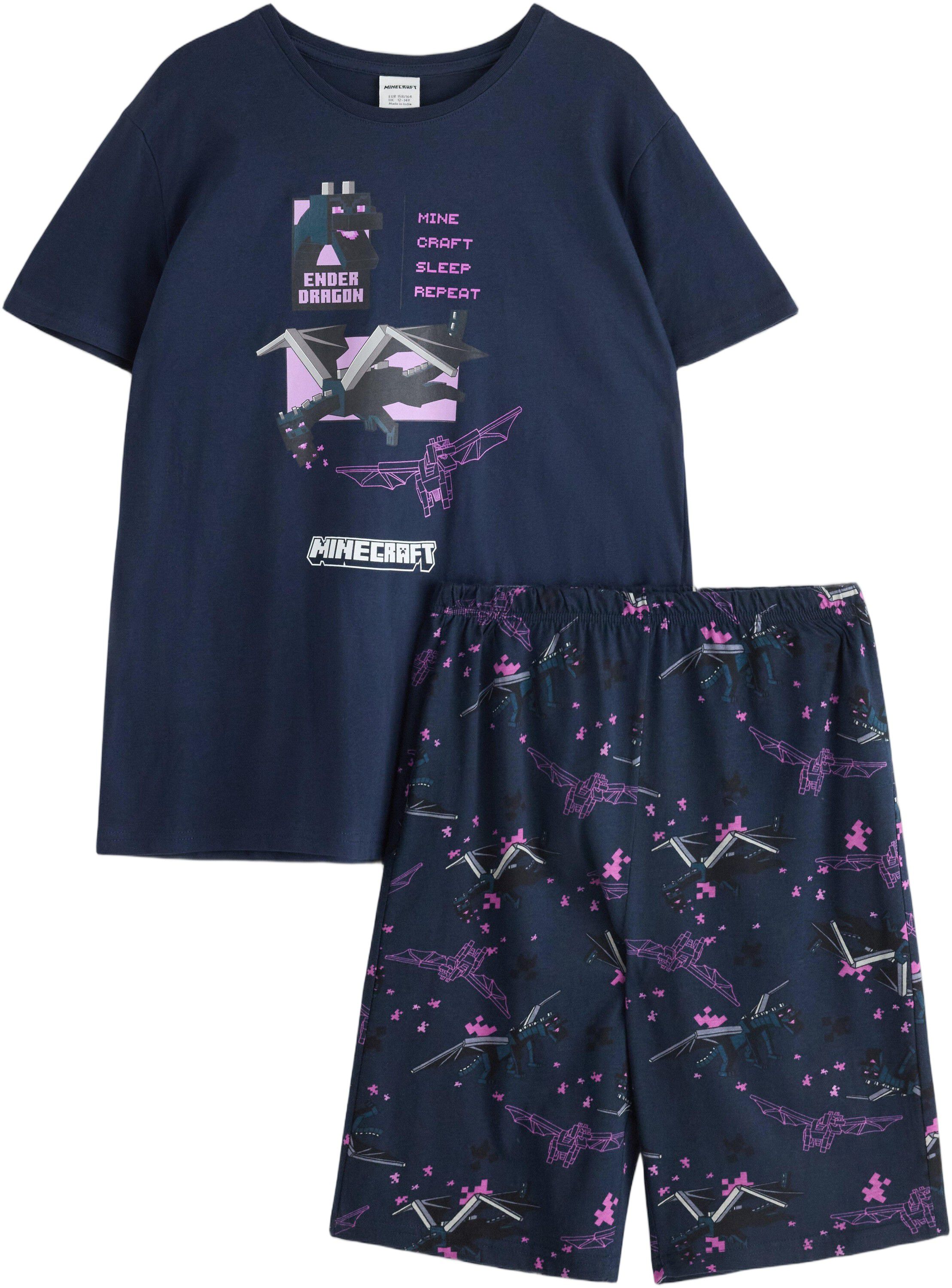 Pyjamas t shirt shorts Minecraft