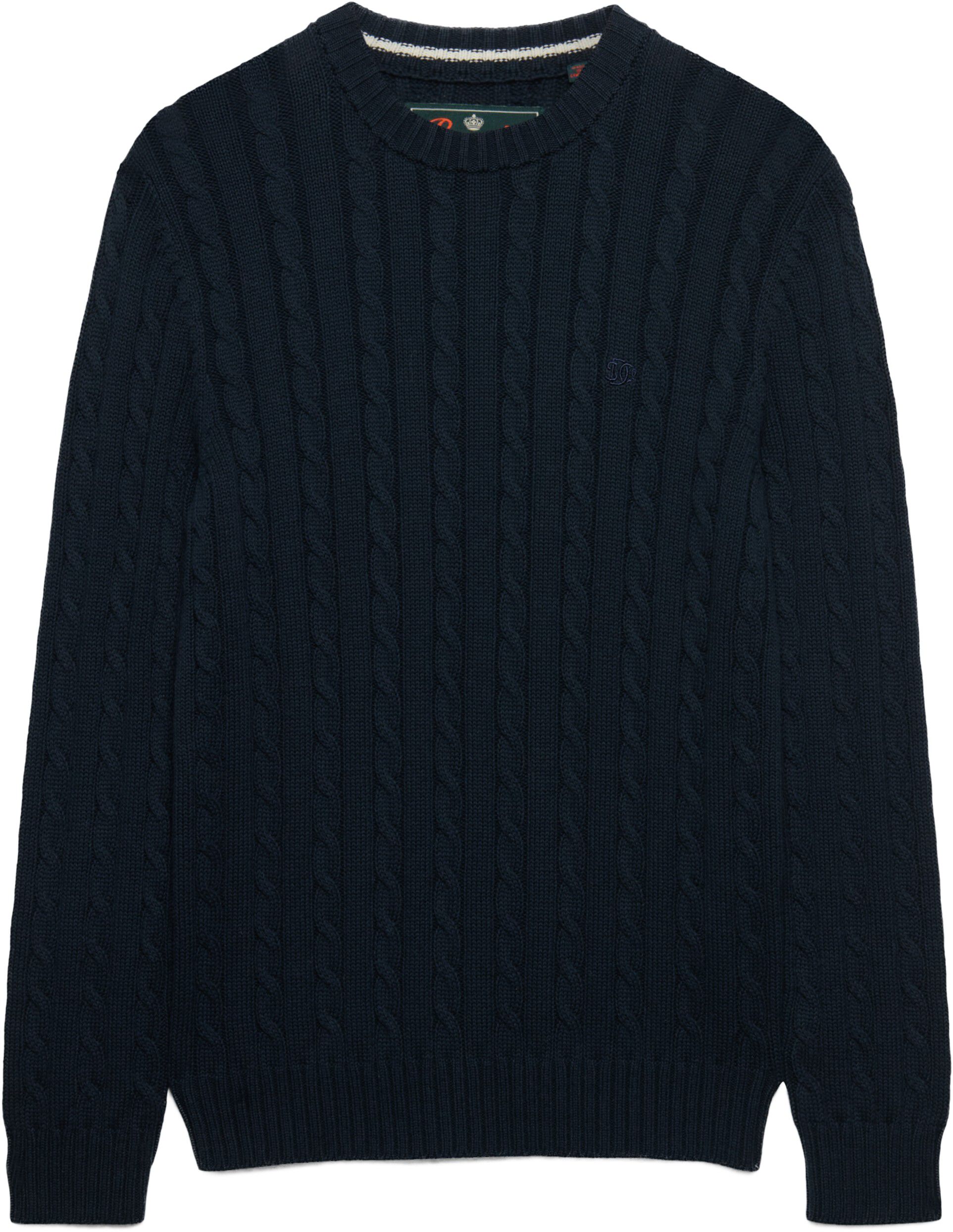 COTTON CABLE KNIT CREW