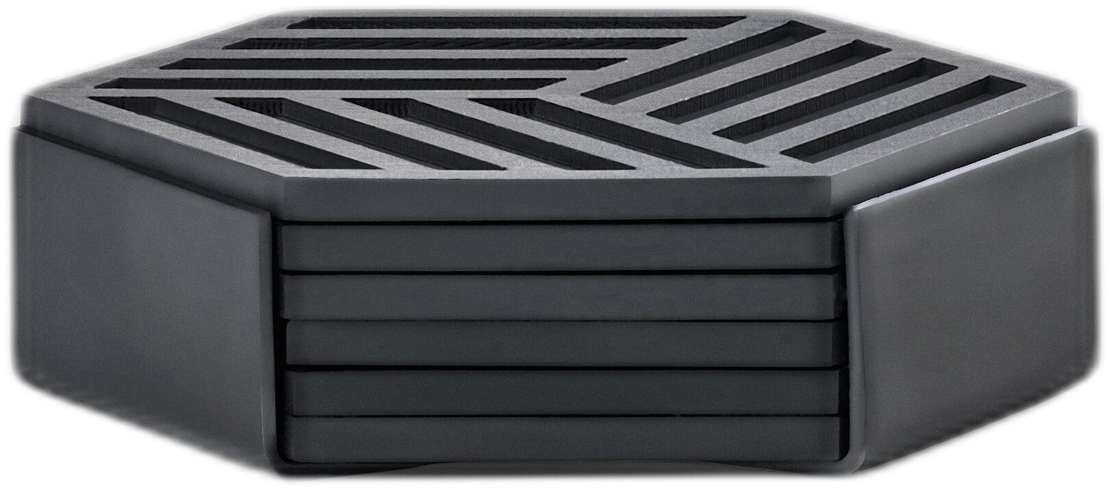 Underl&auml;gg Hexagon 6 st Black