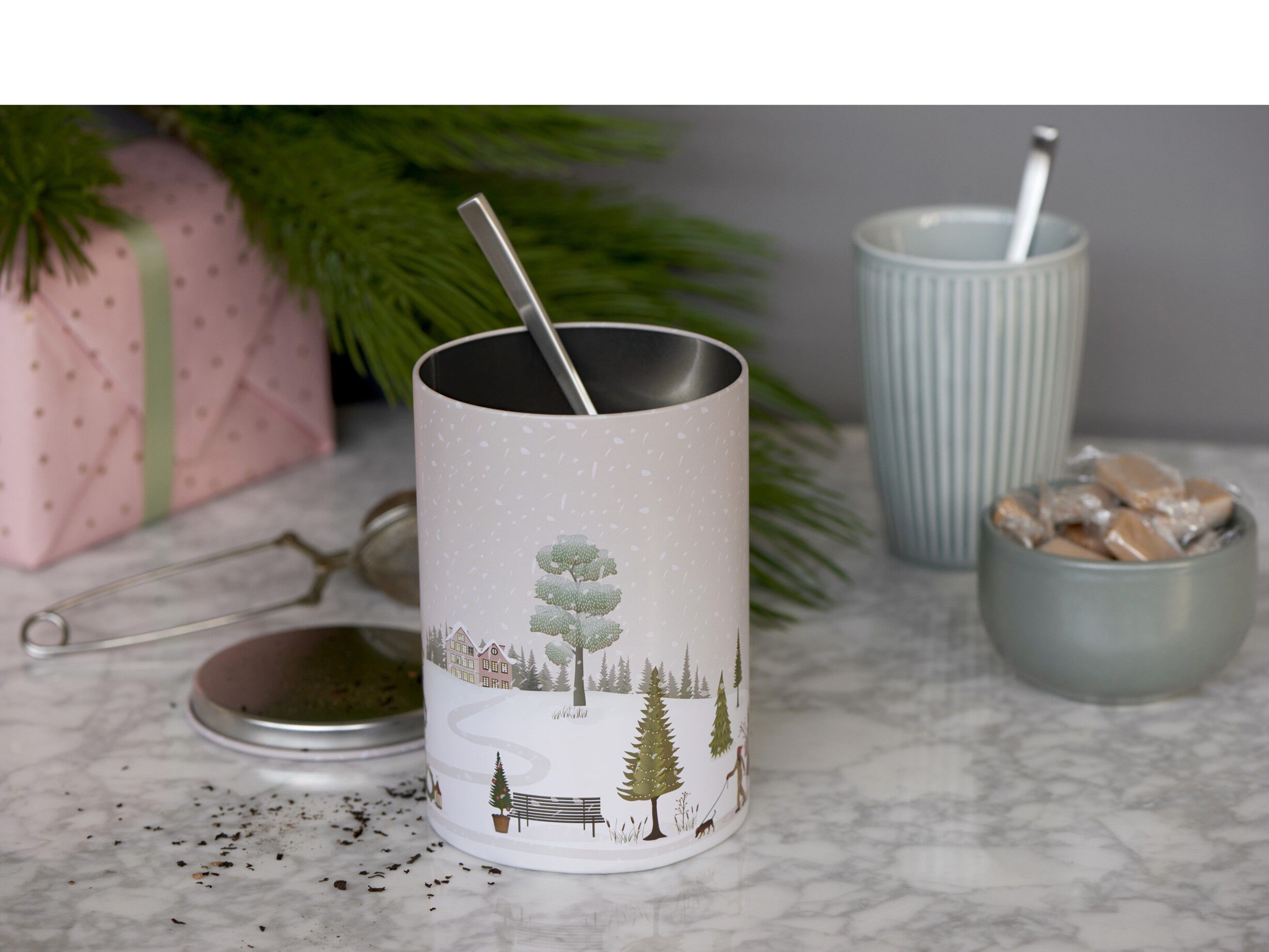 Kakburk Vinter 10 x 14,5 cm Woodrose Metall