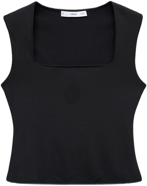 Fitted top with wide straps