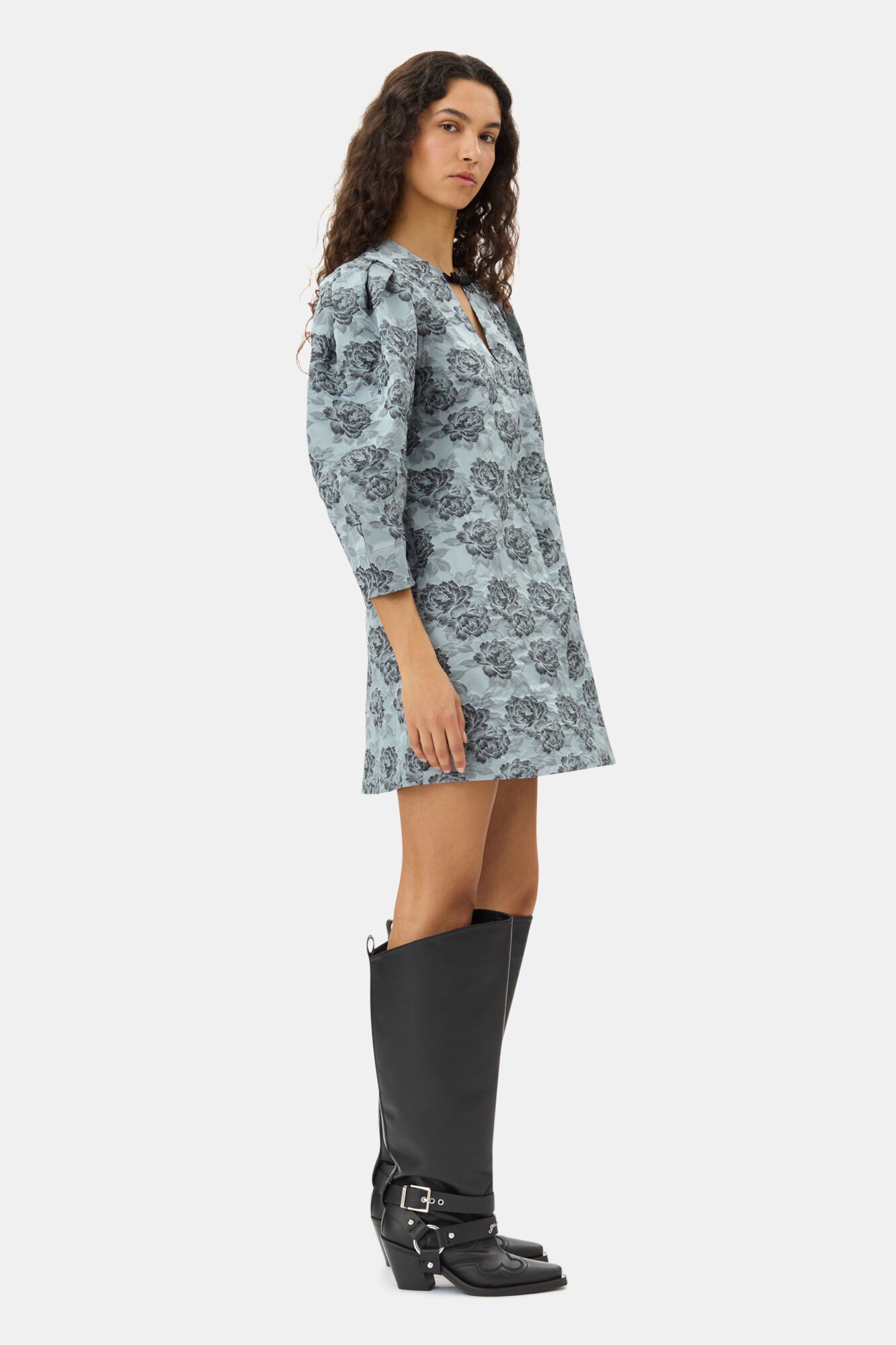 Botanical Jacquard A-shaped Mini Dr