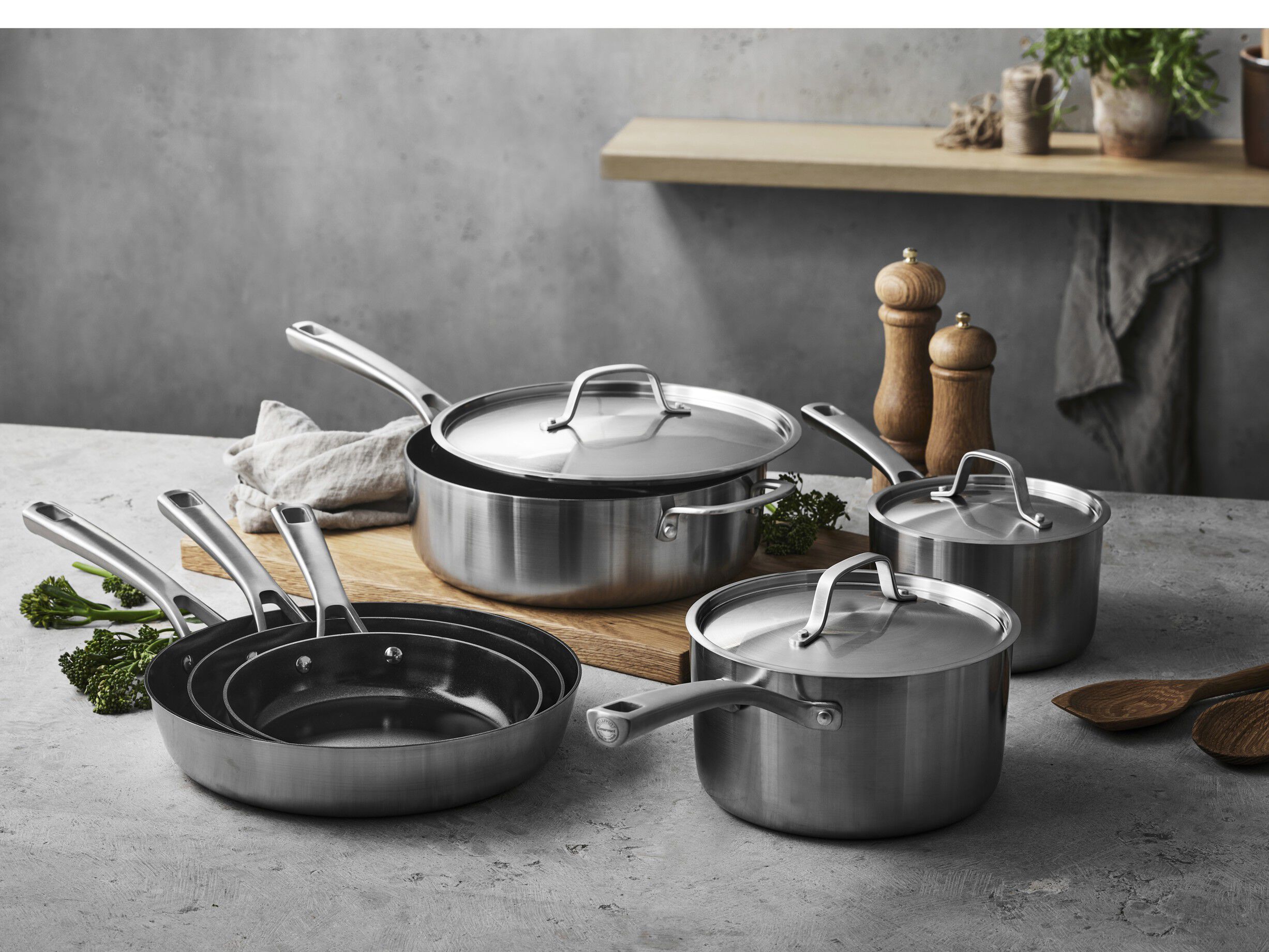 Trakt&ouml;rpanna keramisk nonstick Divette 26 cm Rostfritt st&aring;l