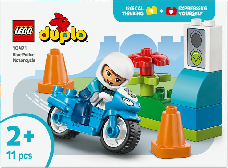 Blå politimotorcykel 10471