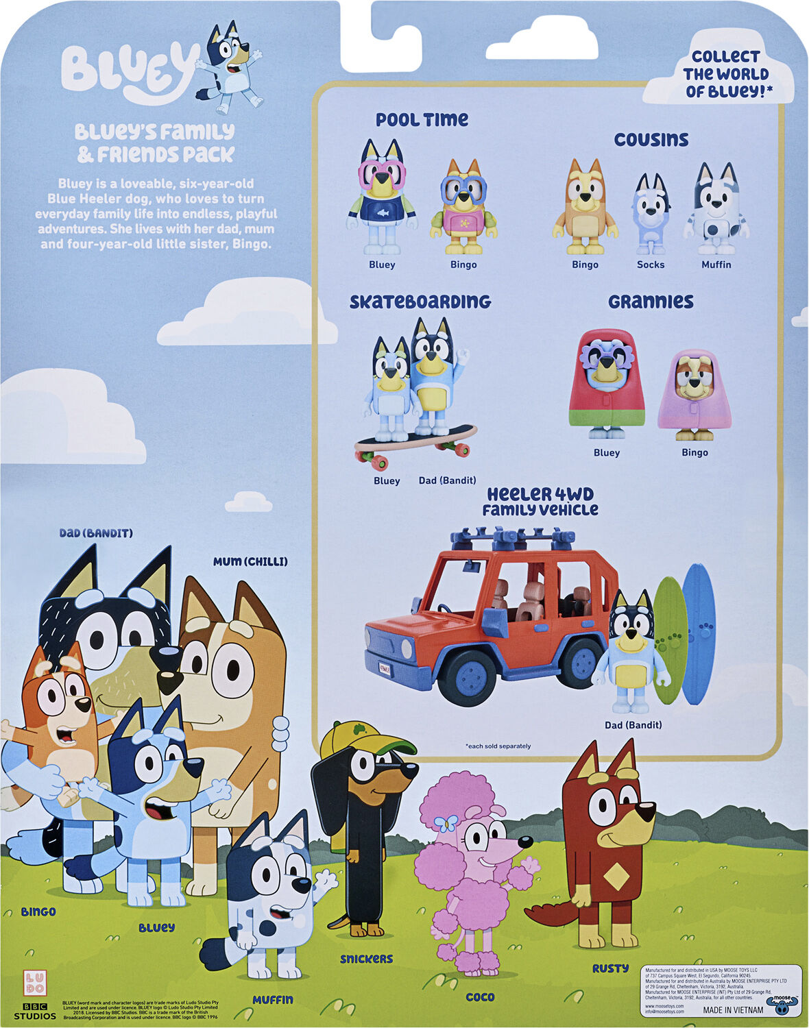 Bluey 8 pack figures