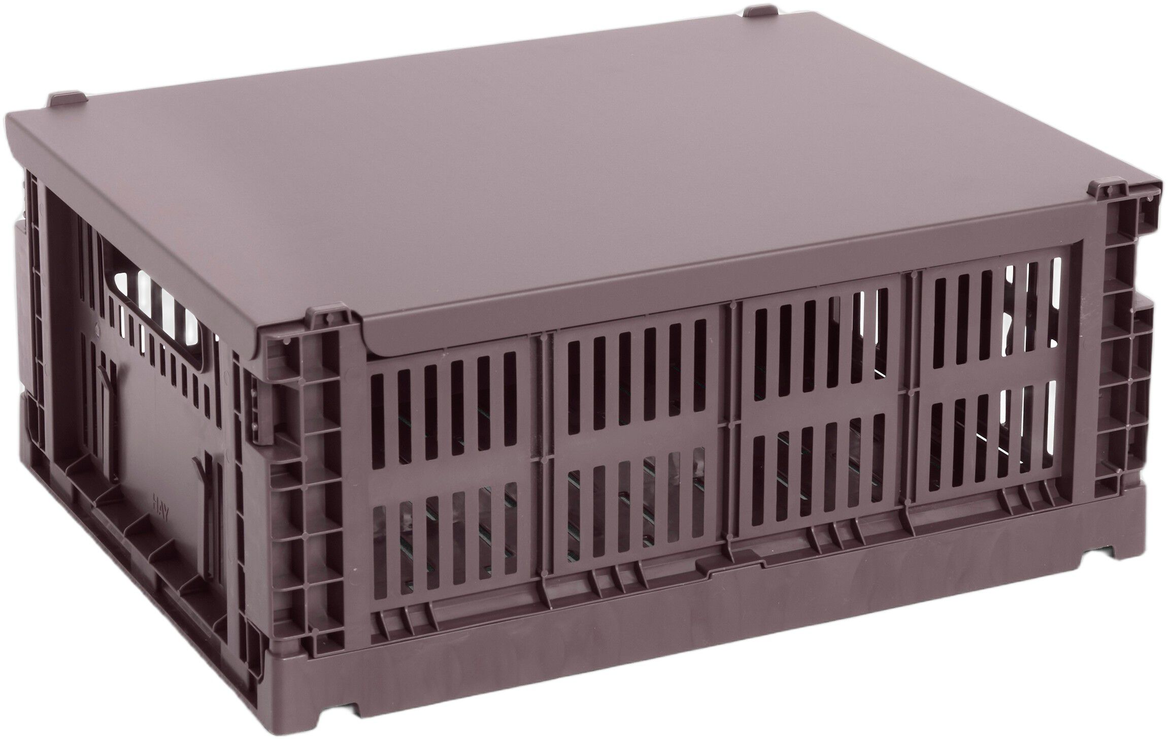 HAY Colour Crate Lid Metal-Medium-Bordeaux