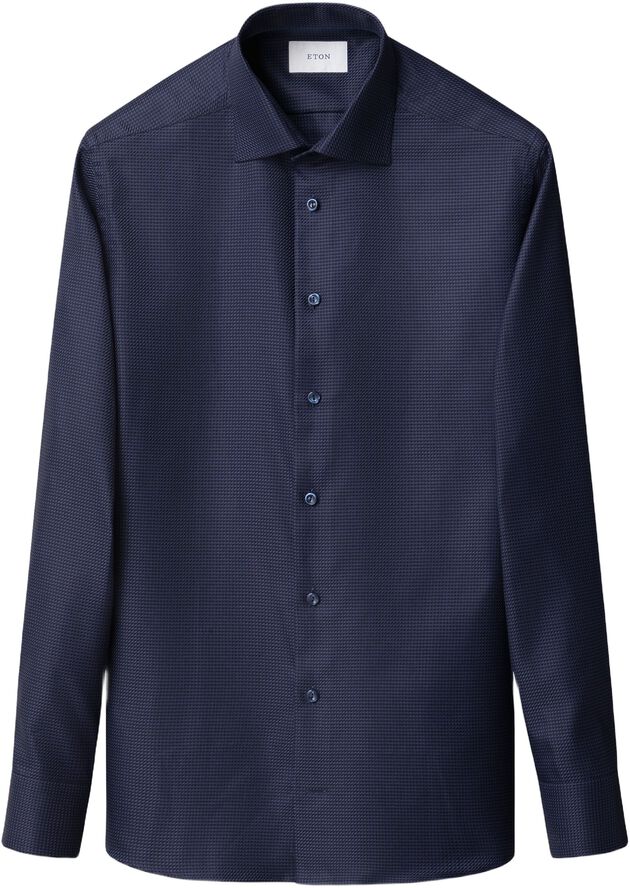 Contemporary Fit Houndstooth King Twill Shirt