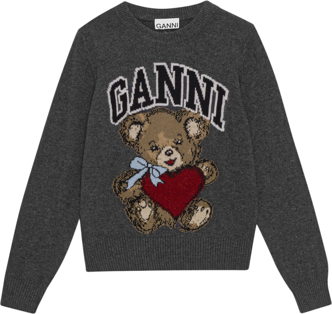 Graphic Wool Mix Bear Crewneck