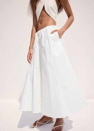 Flared cotton skirt