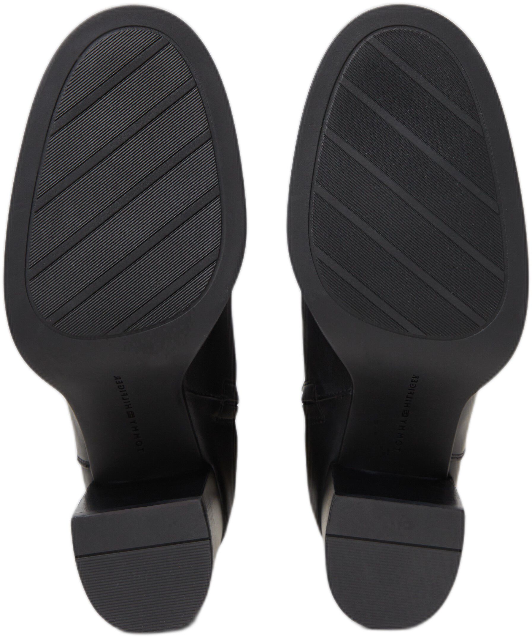 Leather Block Heel Riding Boots