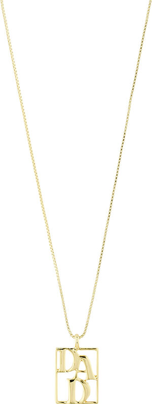 LOVE TAG, recycled DAD necklace gold-plated