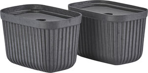 Förvaringsbox Pulp 23 x 15 cm 2 st Black