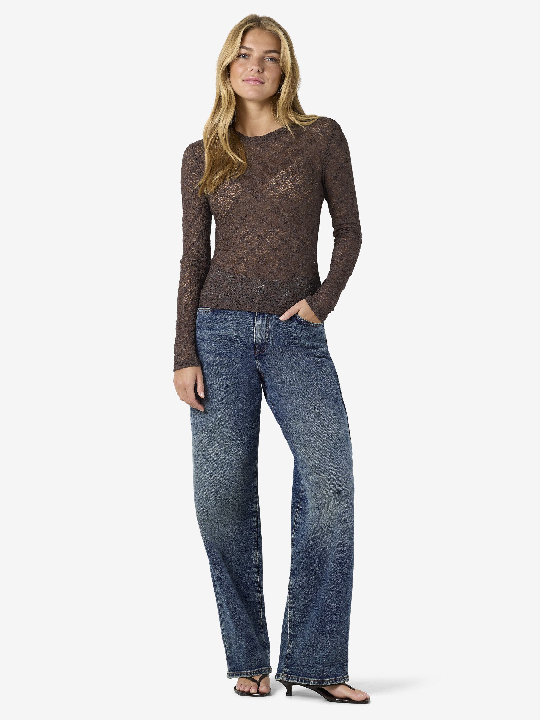 Nmjudith L/S Lace Top Noos