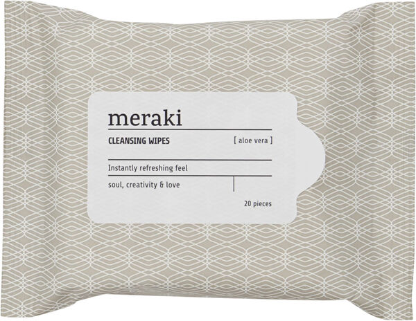 Cleansing wipes, Aloe vera, Brun/vit