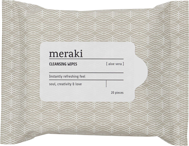 Cleansing wipes, Aloe vera, Brun/vit