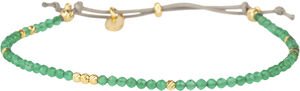 Cirkel Bracelet Green Agat - Gold