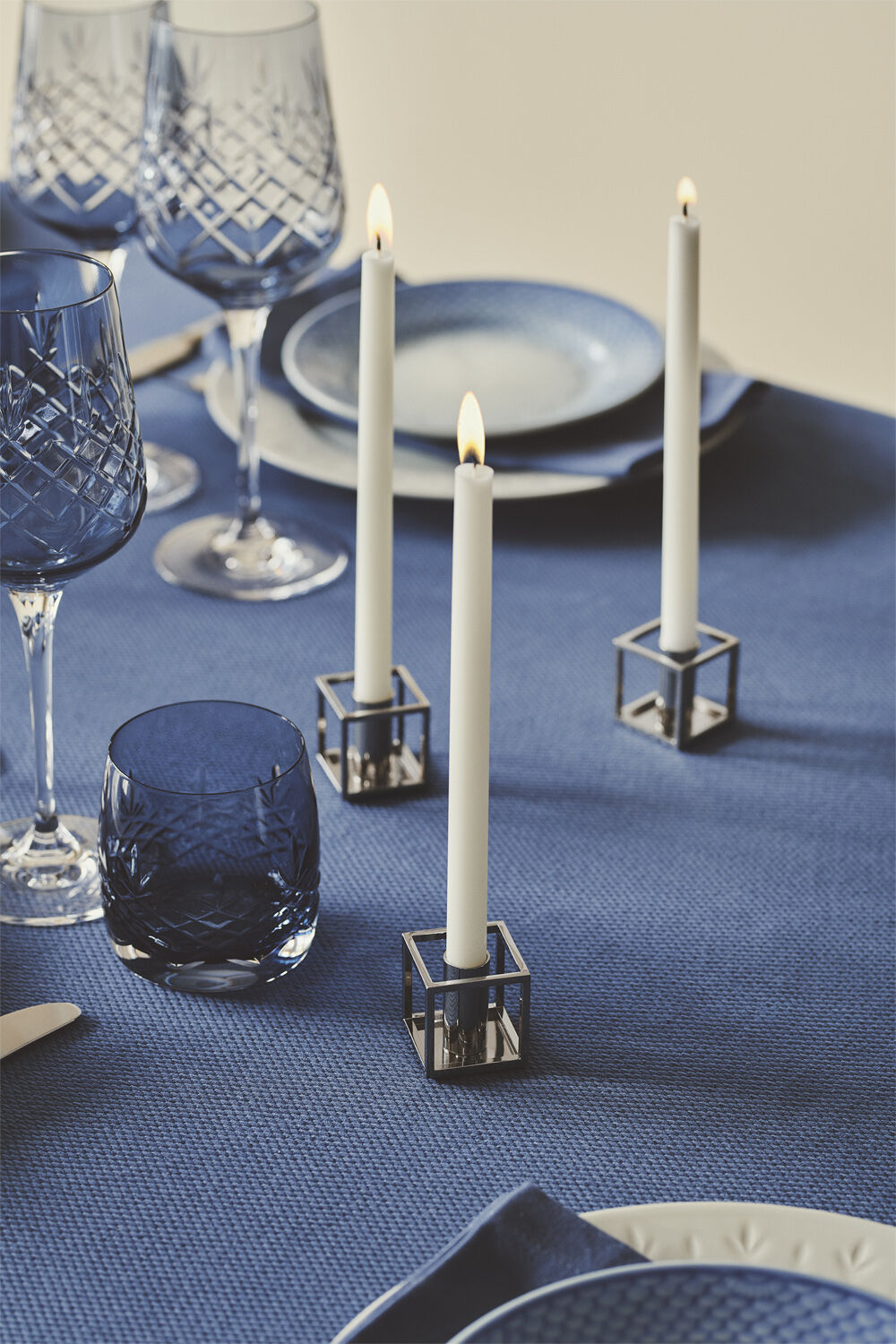 Kubus Candle Holder, Micro Nickel-P